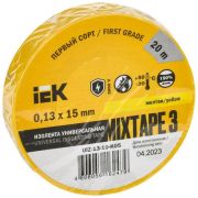Изолента ПВХ 0.13х15мм (рул.20м) желт. IEK