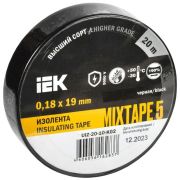 Изолента ПВХ 0.18х19мм черн. (рул.20м) IEK