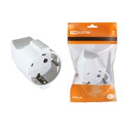 Кабельная розетка 2П+З с з/ш 16А 250В белая TDM