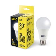 Лампа светодиодная ECO A60 20Вт грушевидная 230В 3000К E27 IEK