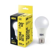 Лампа светодиодная ECO A60 20Вт грушевидная 230В 6500К E27 IEK