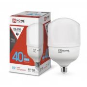 Лампа светодиодная высокомощная LED-HP-PRO 40Вт цилиндр 6500К холод. бел. E27 3800лм 230В с адаптером E40 IN HOME