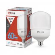 Лампа светодиодная высокомощная LED-HP-PRO 60Вт цилиндр 6500К холод. бел. E27 5700лм 230В с адаптером E40 IN HOME