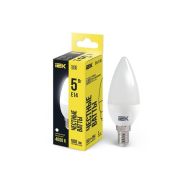 Лампа светодиодная Eco 5Вт C35 свеча 4000К нейтр. бел. E14 450лм 230-240В IEK