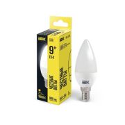 Лампа светодиодная ECO C35 9Вт свеча 3000К E14 230В IEK