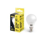 Лампа светодиодная Eco G45 5Вт шар 4000К нейтр. бел. E14 450лм 230-240В IEK