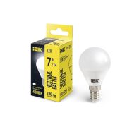 Лампа светодиодная Eco G45 7Вт шар 4000К нейтр. бел. E14 630лм 230-240В IEK