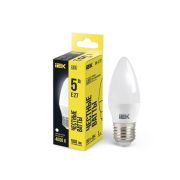 Лампа светодиодная Eco 5Вт C35 свеча 4000К нейтр. бел. E27 450лм 230-240В IEK