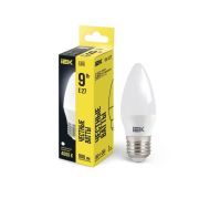 Лампа светодиодная Eco 9Вт C35 свеча 4000К нейтр. бел. E27 230В IEK