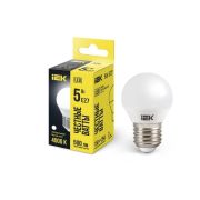 Лампа светодиодная Eco G45 5Вт шар 4000К нейтр. бел. E27 450лм 230-240В IEK