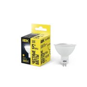 Лампа светодиодная ECO MR16 5Вт 3000К тепл. бел. GU5.3 450лм 230-240В IEK