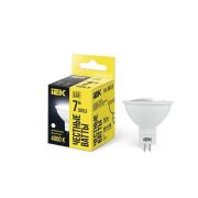 Лампа светодиодная Eco 7Вт MR16 софит 4000К нейтр. бел. GU5.3 630лм 230-240В IEK