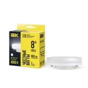 Лампа светодиодная Eco 8Вт T75 таблетка 4000К нейтр. бел. GX53 230В IEK