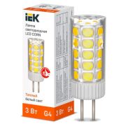 Лампа светодиодная CORN 3Вт капсула 3000К G4 12В керамика IEK