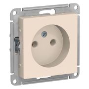 Розетка 1-м СП AtlasDesign 16А IP20 без заземл. без защ. шторок механизм беж. SE