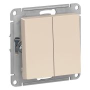 Выключатель 2-кл. СП AtlasDesign 10А IP20 (сх. 5) 10AX механизм беж. SE