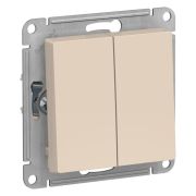 Переключатель проходной 2-кл. СП AtlasDesign 10А IP20 (сх. 6/2) 10AX механизм беж. SE