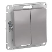 Выключатель 2-кл. СП AtlasDesign 10А IP20 (сх. 5) 10AX механизм алюм. SE