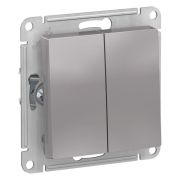 Переключатель проходной 2-кл. СП AtlasDesign 10А IP20 (сх. 6/2) 10AX механизм алюм. SE