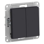 Выключатель 2-кл. СП AtlasDesign 10А IP20 (сх. 5) 10AX механизм карбон SE