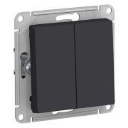 Переключатель проходной 2-кл. СП AtlasDesign 10А IP20 (сх. 6/2) 10AX механизм карбон SE