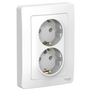 Розетка 2-м СП Blanca 16А IP20 250В с заземл. без защ. шторок бел. SE