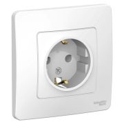 Розетка 1-м СП Blanca 16А IP20 250В с заземл. без защ. шторок бел. SE