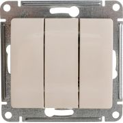 Выключатель 3-кл. СП Glossa 10А IP20 (сх. 1+1+1) 10AX механизм беж. SE