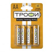 Элемент питания солевой AA/R6 R6-4BL (1.шт) Трофи