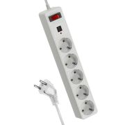 Удлинитель с сетевым фильтром 5х3м с заземл. 10А IP20 2.2кВт 2хUSB 3х0.75 с предохранителем КОСМОС