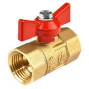 Кран шаровой 1/2 ВВ Латунь бабочка ПРАКТИК