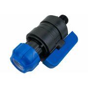 Кран ПЭ шар компресс Дн25х3/4