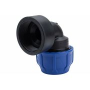 Отвод ПЭ компресс Дн20х1/2