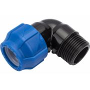 Отвод ПЭ компресс Дн20х1/2