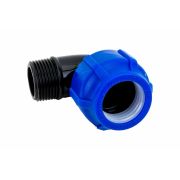 Отвод ПЭ компресс Дн20х3/4