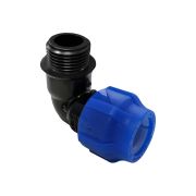 Отвод ПЭ компресс Дн32х3/4