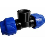 Тройник ПЭ компресс Дн20х1/2