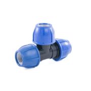 Тройник ПЭ компресс Дн25х1