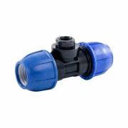 Тройник ПЭ компресс Дн32х3/4