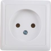 Розетка 1-м ОП Хит 10А IP20 250В без заземл. без защ. шторок бел. SE