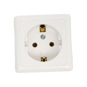 Розетка 1-м ОП Хит 16А IP20 250В с заземл. без защ. шторок бел. SE