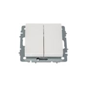 Выключатель 2-кл. СП BRITE ВС10-2-0-БрБ 10А бел. IEK BR-V20-0-10-K01