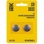 Элемент питания дисковый литиевый CR2032 (1шт) IEK