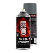 Аэрозольная эмаль жаростойкая +700*С DECORIX, 520мл, серый графитовый