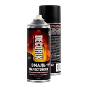 Аэрозольная эмаль жаростойкая, для сверхвысоких температур +1000*С DECORIX, 520мл, черный