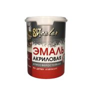 Эмаль акриловая полуглянцевая универсальная красная RAL 3020 ВИТ color 1кг.