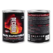 Эмаль жаростойкая, для сверхвысоких температур +1000°С DECORIX, банка 0,8 кг чёрный