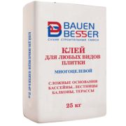 Б-407 Клей для керамогранита плитки «Три Богатыря» 25 кг СЕВЕРСК