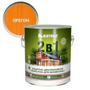 Защитно-декоративное покрытие Акватекс «2 в1» орегон 2,7 л