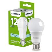 Лампа светодиодная ECO A60 12Вт грушевидная 230В 6500К E27 GENERICA